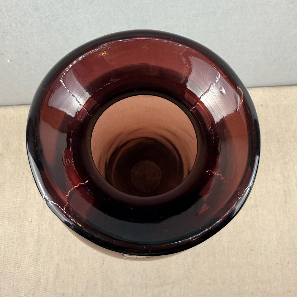 Blenko 8310M Amethyst Purple Vase 16" Don Shepherd Art Glass w/ Foil Label - Picture 4 of 10